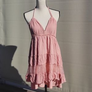 Coral Low Back Dress